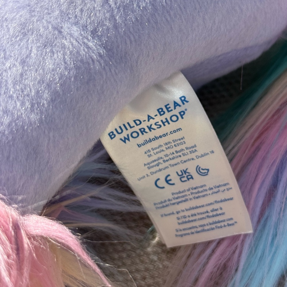 Build-A-Bear Pastel‎ Plush with Multicolor Mane Enchanted Unicorn Fairy Friend - Picture 6 of 9